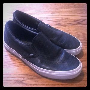 Black Vans Slip On Sneakers